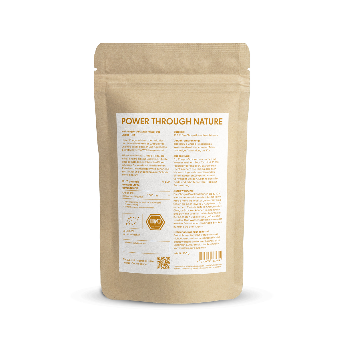 Bio Chaga Brocken aus Finnland