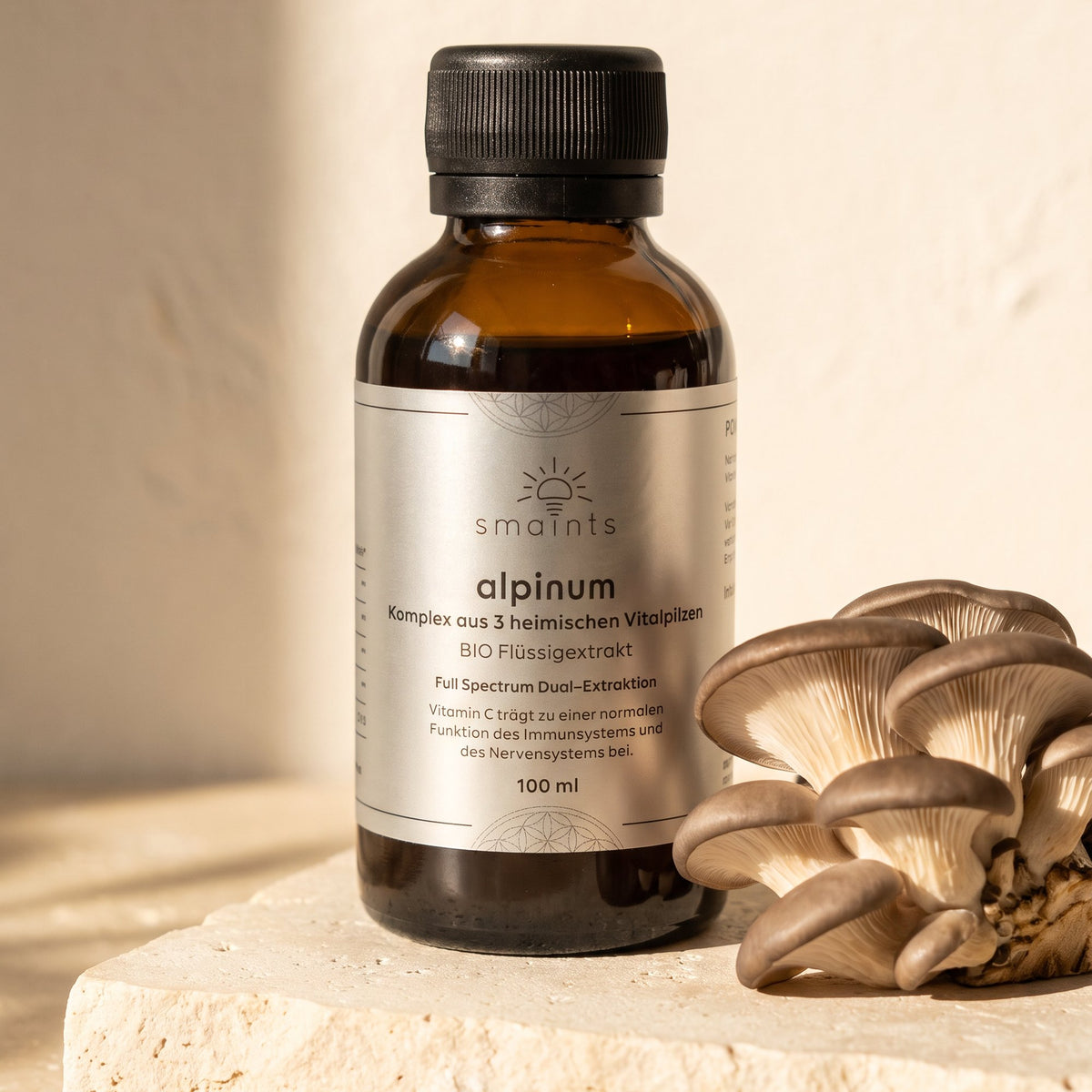 alpinum mit Austernpilzen